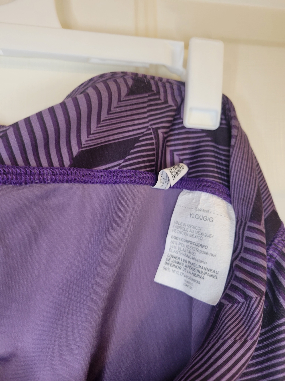 Under Armour Girls Purple Geo Print Leggings - Picture 5 of 7
